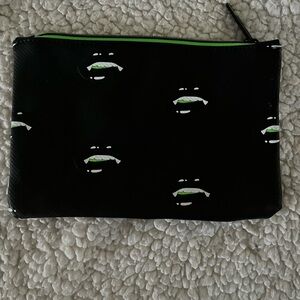 Black and Green Ipsy cosmetics bag